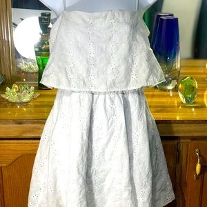 White eyelet dress